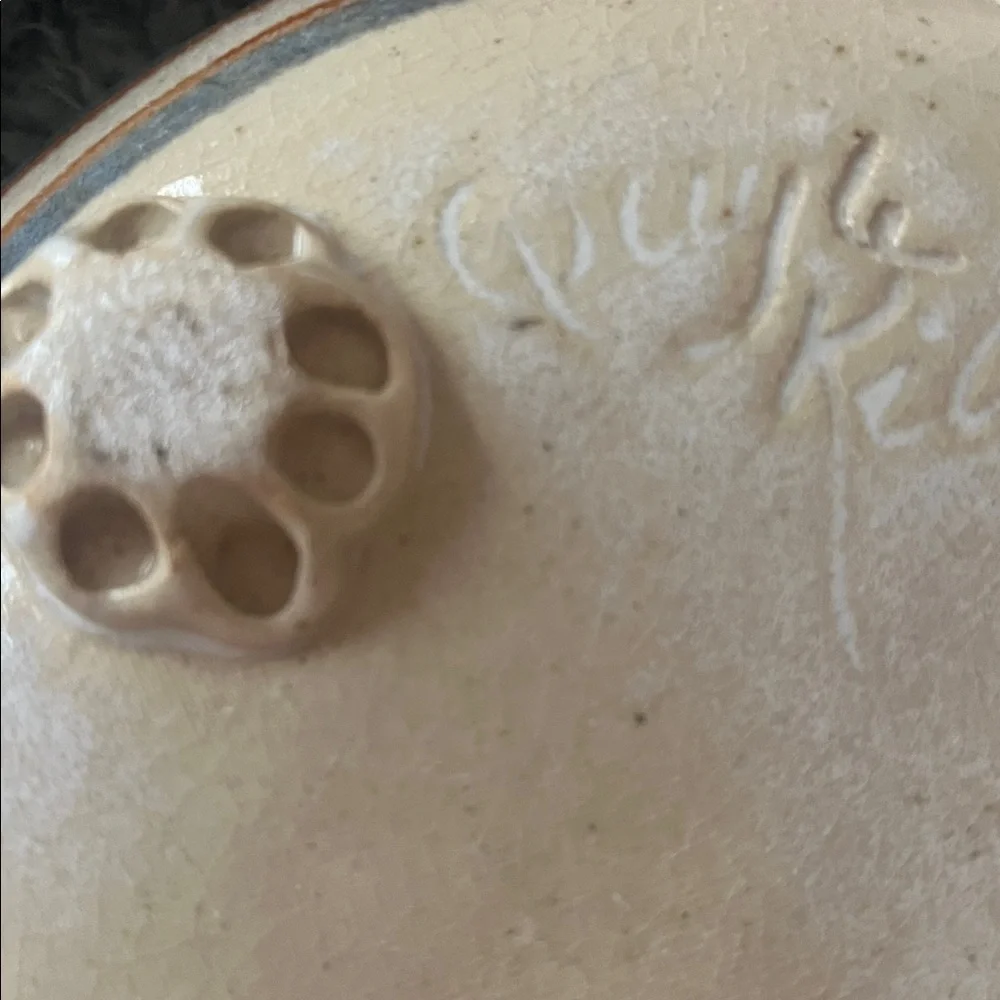Great duck shaped vintage studio glazed pottery dish